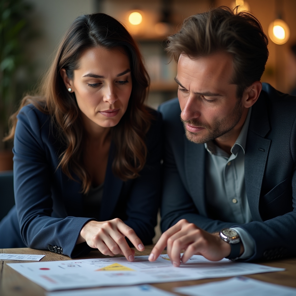 Facilitator oferind feedback unui manager după o prezentare simulată